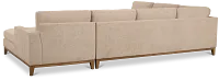 Maisie Light Brown Fabric Medium Right Chaise Sectional