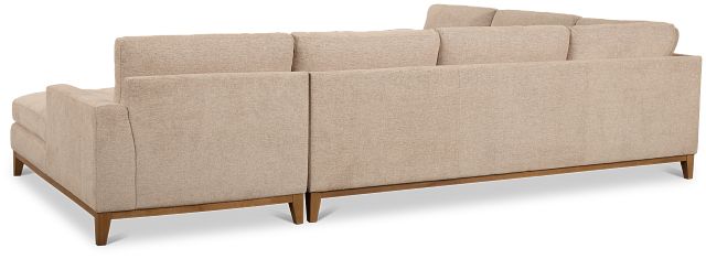 Maisie Light Brown Fabric Medium Right Chaise Sectional