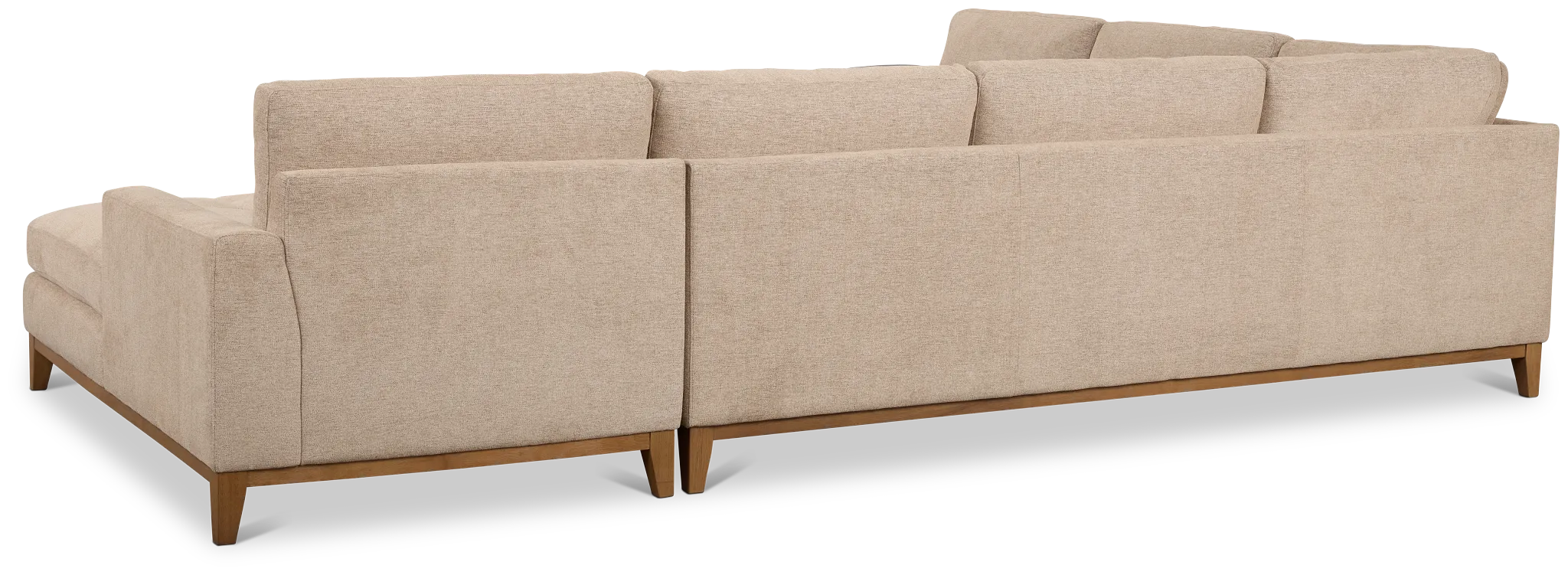 Maisie Light Brown Fabric Medium Right Chaise Sectional