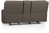 Rhett Gray Micro Reclining Console Loveseat