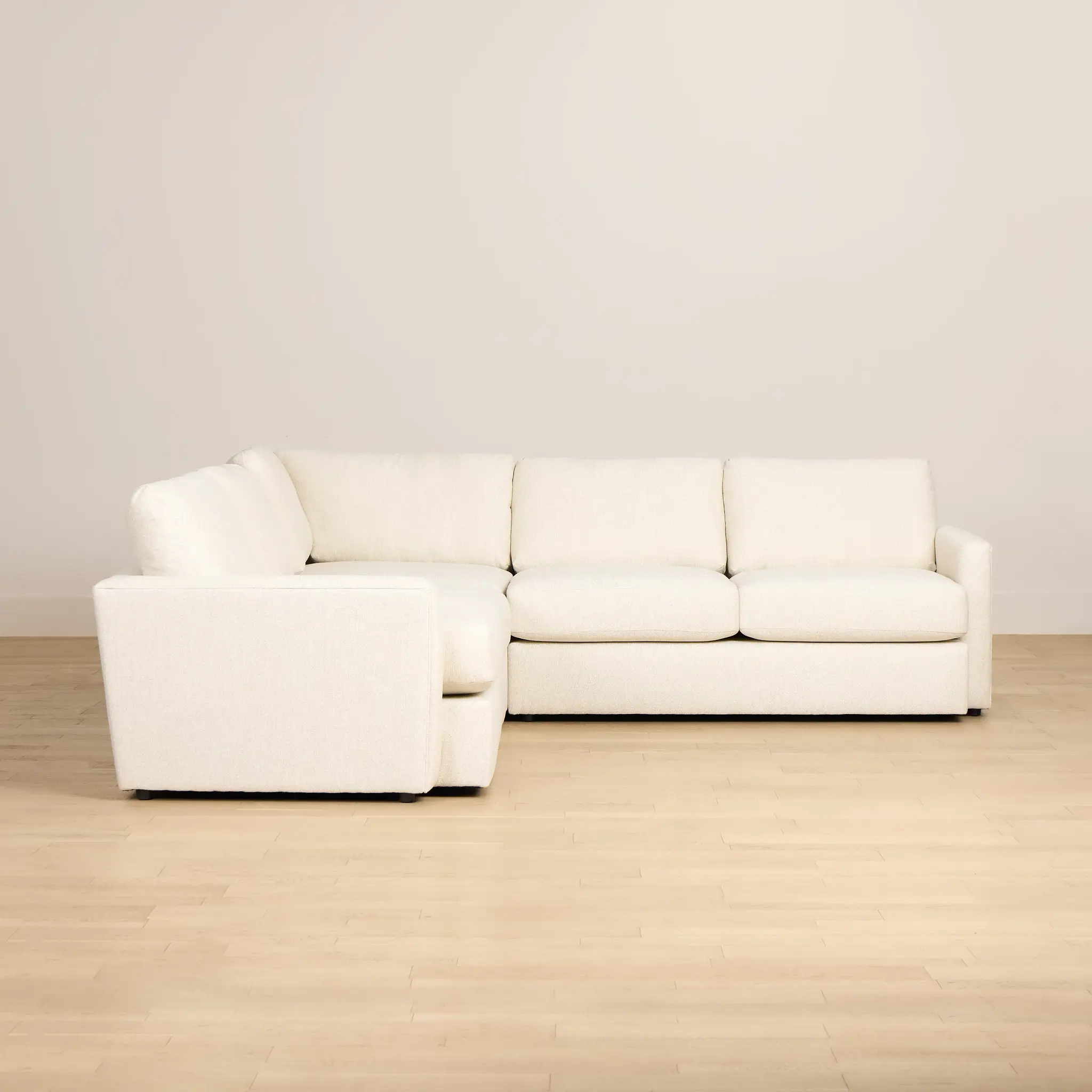 Maxwell Light Beige Fabric Small Two-arm Sectional Maxwell Light Beige Fabric Small Two-arm Sectional