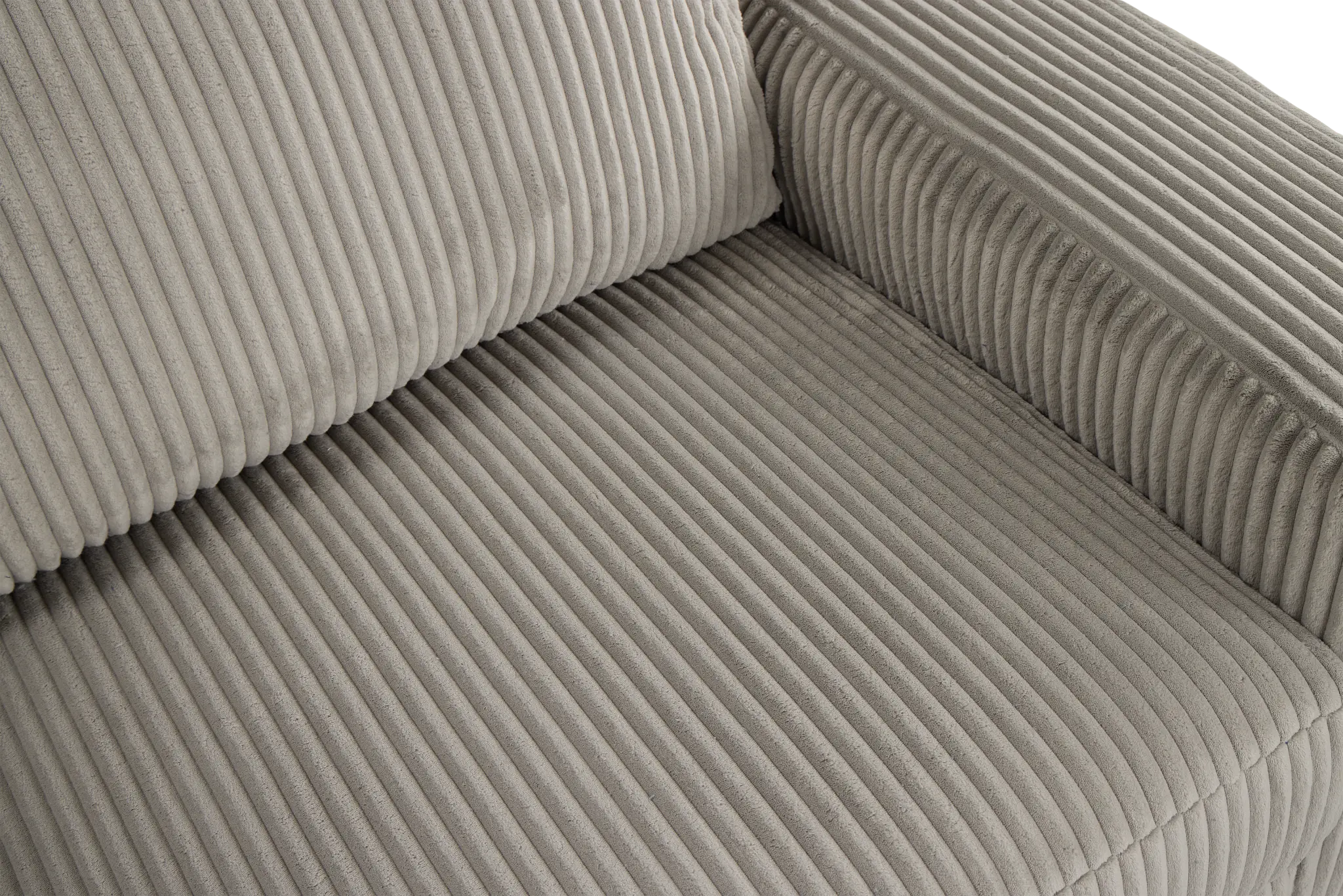 Charlie Gray Fabric Large Left Chaise Sectional Charlie Gray Fabric Large Left Chaise Sectional