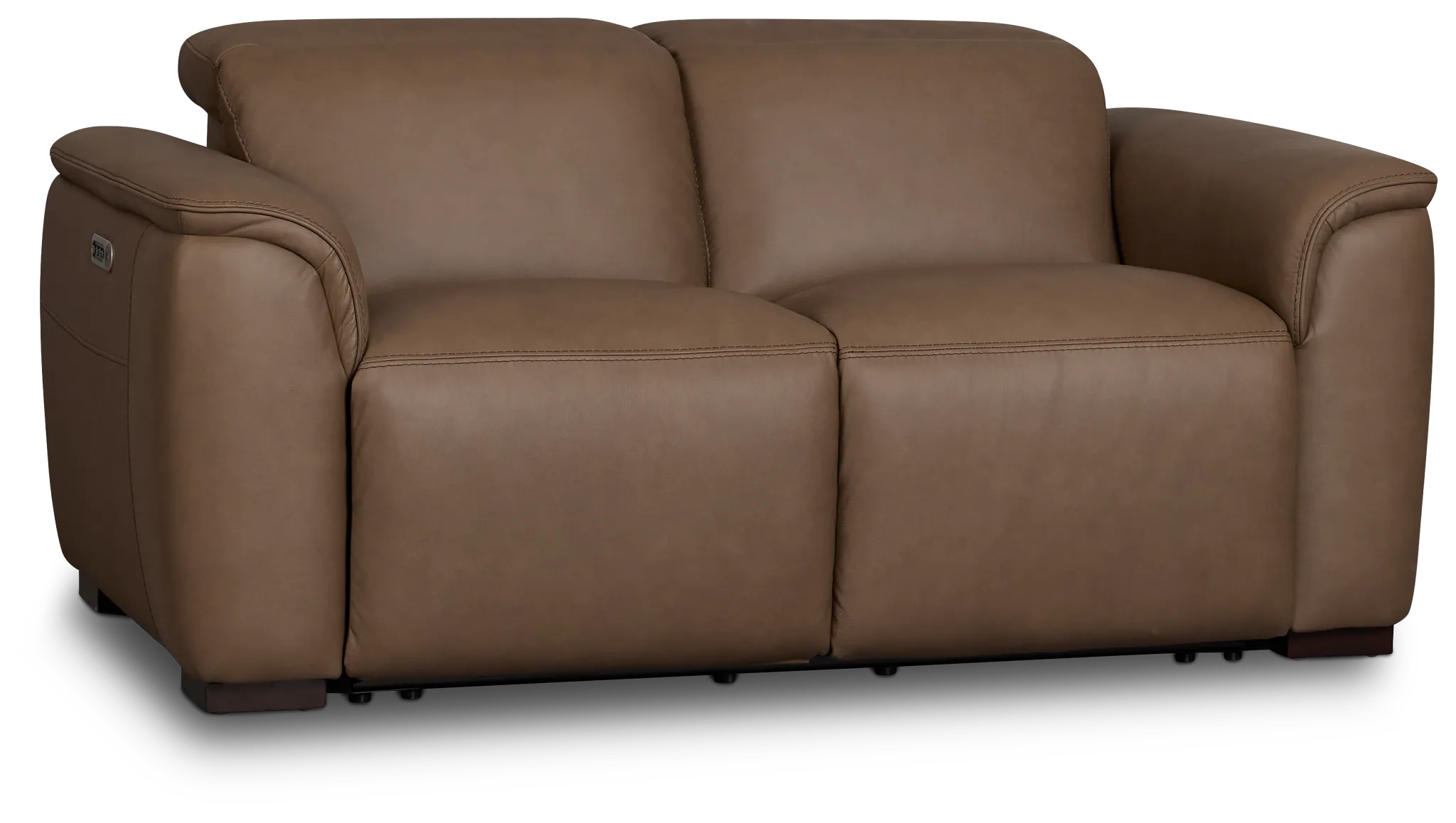 Flexsteel Brodie Dark Brown Lthr/vinyl Power Reclining Loveseat