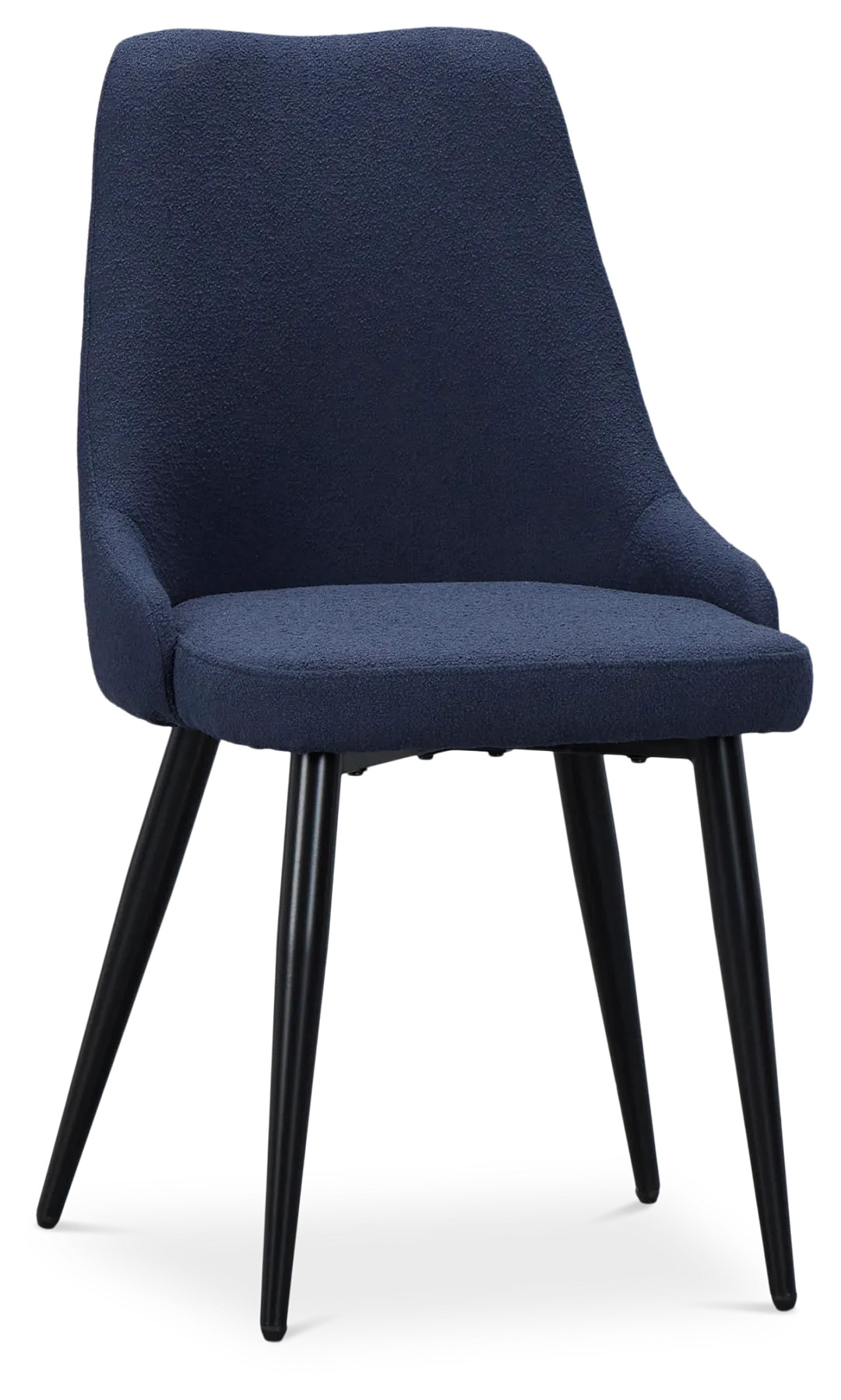 Andover Dark Blue Curved Upholstered Side Chair