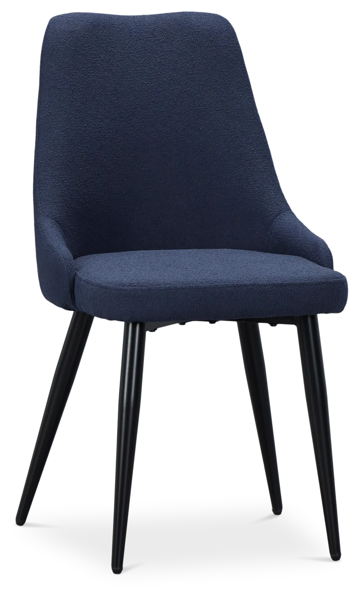 Andover Dark Blue Curved Upholstered Side Chair