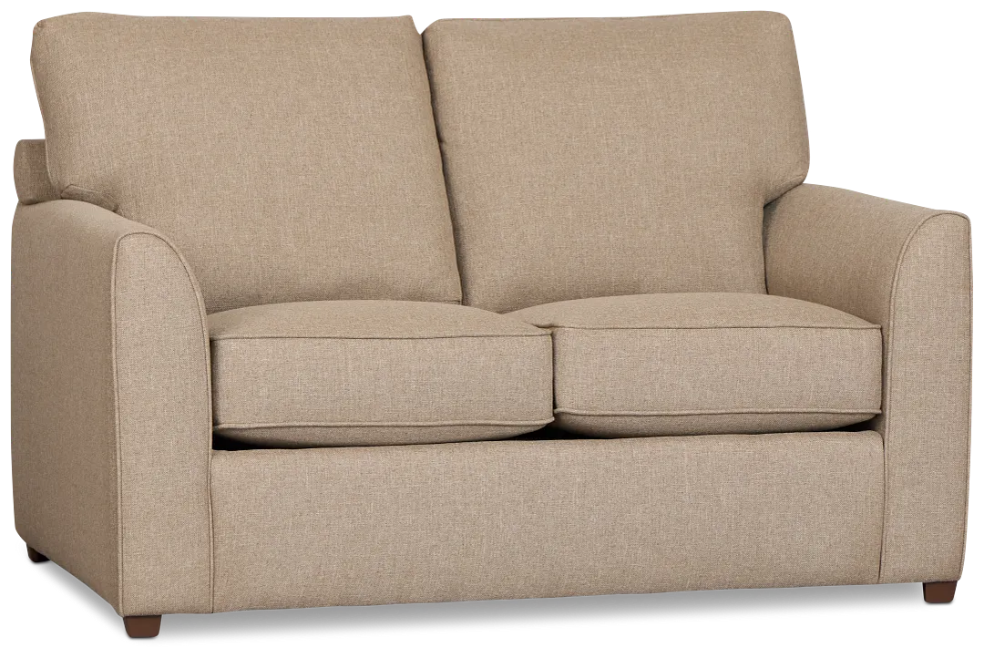 Tate Brown Fabric Loveseat