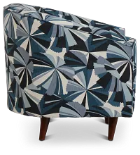Tina Dark Blue Fabric Accent Chair