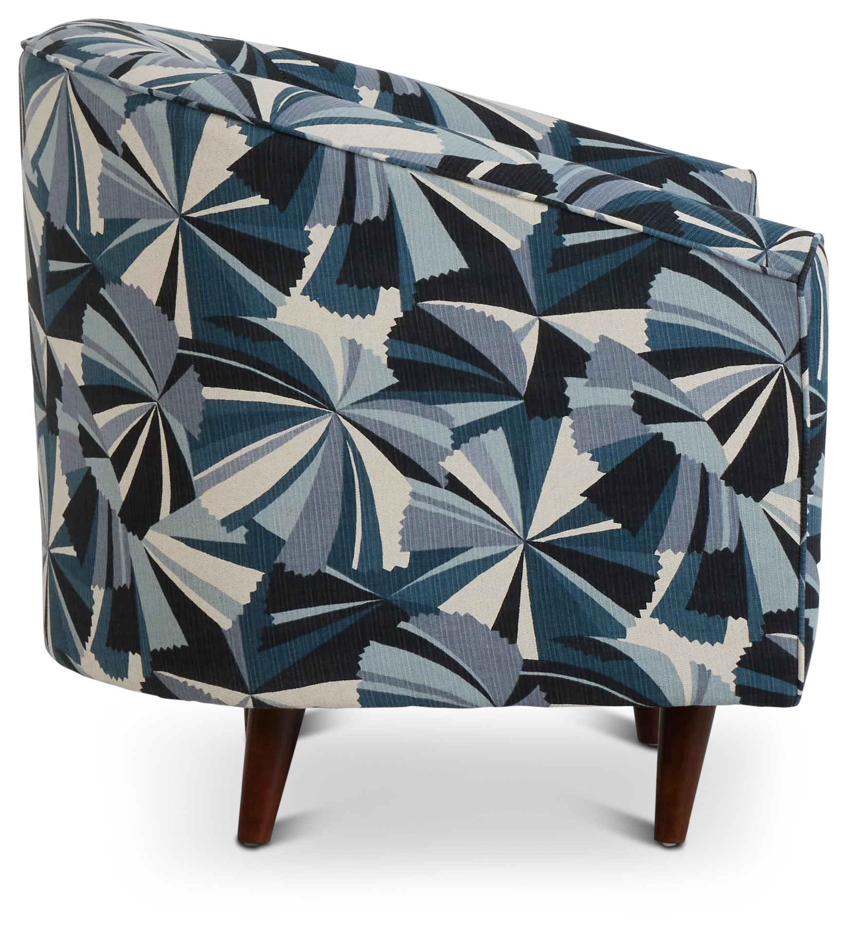 Tina Dark Blue Fabric Accent Chair