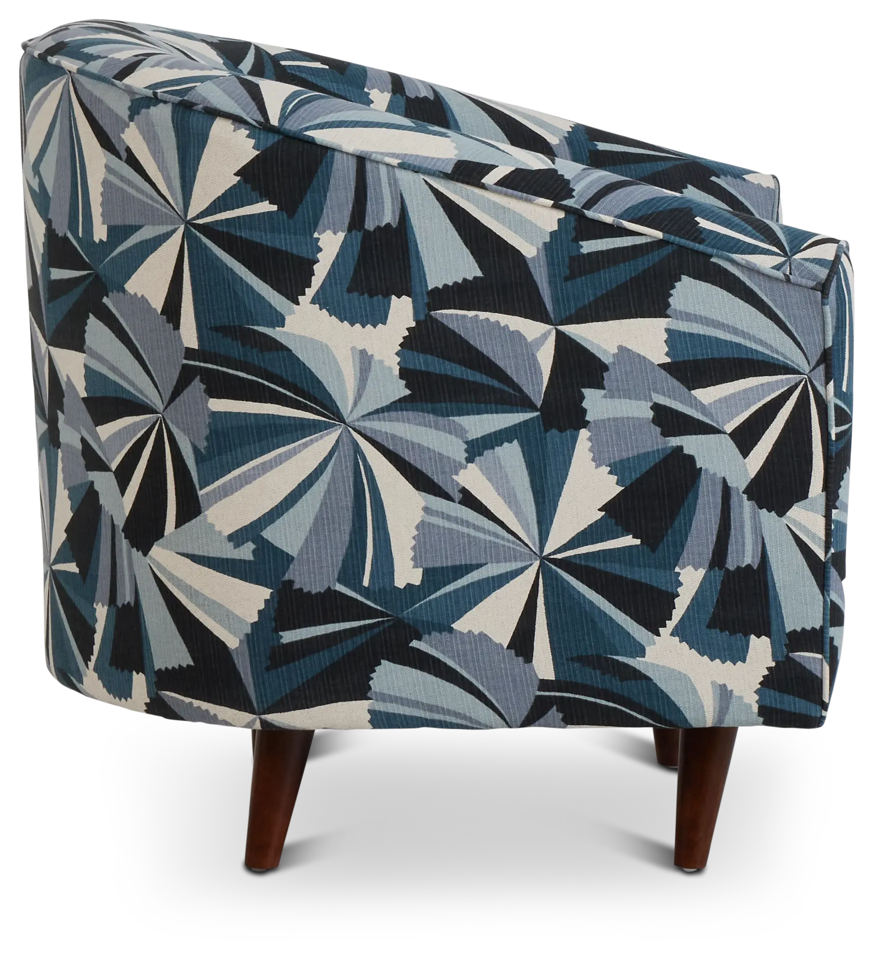 Tina Dark Blue Fabric Accent Chair Tina Dark Blue Fabric Accent Chair
