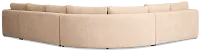 Alma Taupe Fabric Medium Right Chaise Wedge Sectional