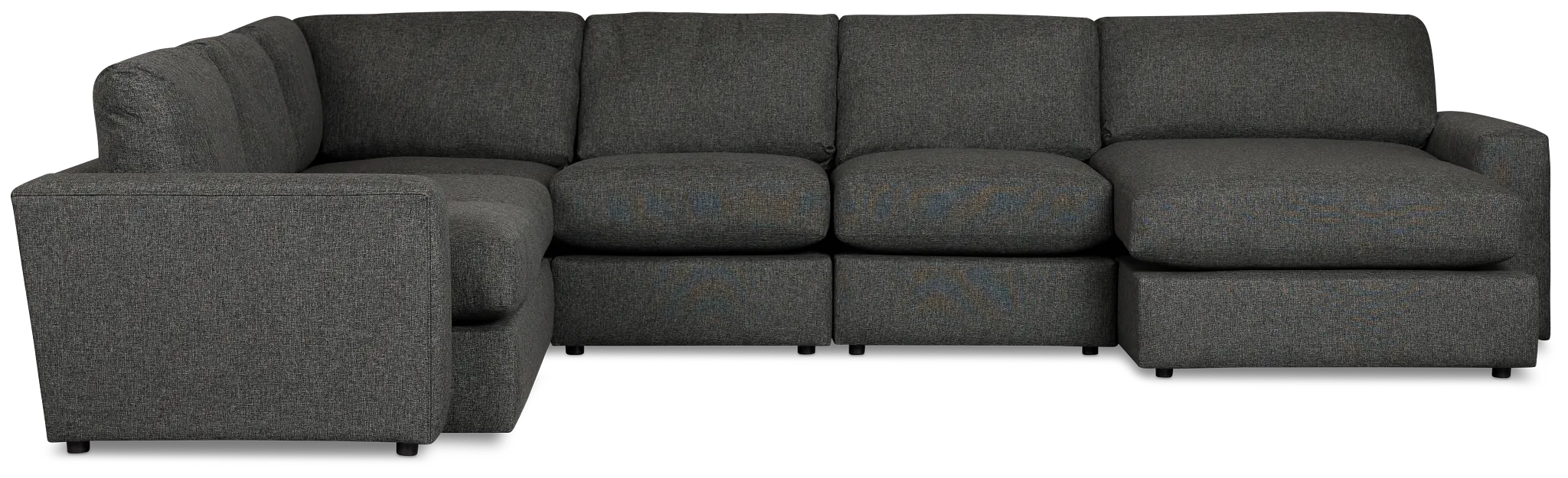 Brantley Dark Gray Fabric Large Right Chaise Sectional