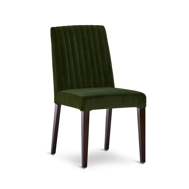 Fraser Dark Green Velvet Upholstered Side Chair (1)