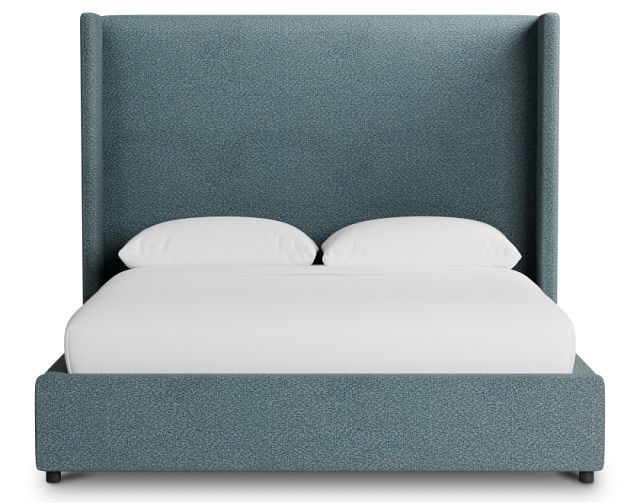 Captiva Sutton Blue 60" Upholstered Shelter Bed