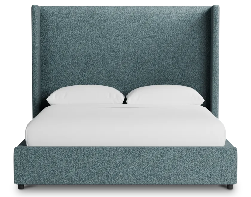Captiva Sutton Blue 60" Upholstered Shelter Bed