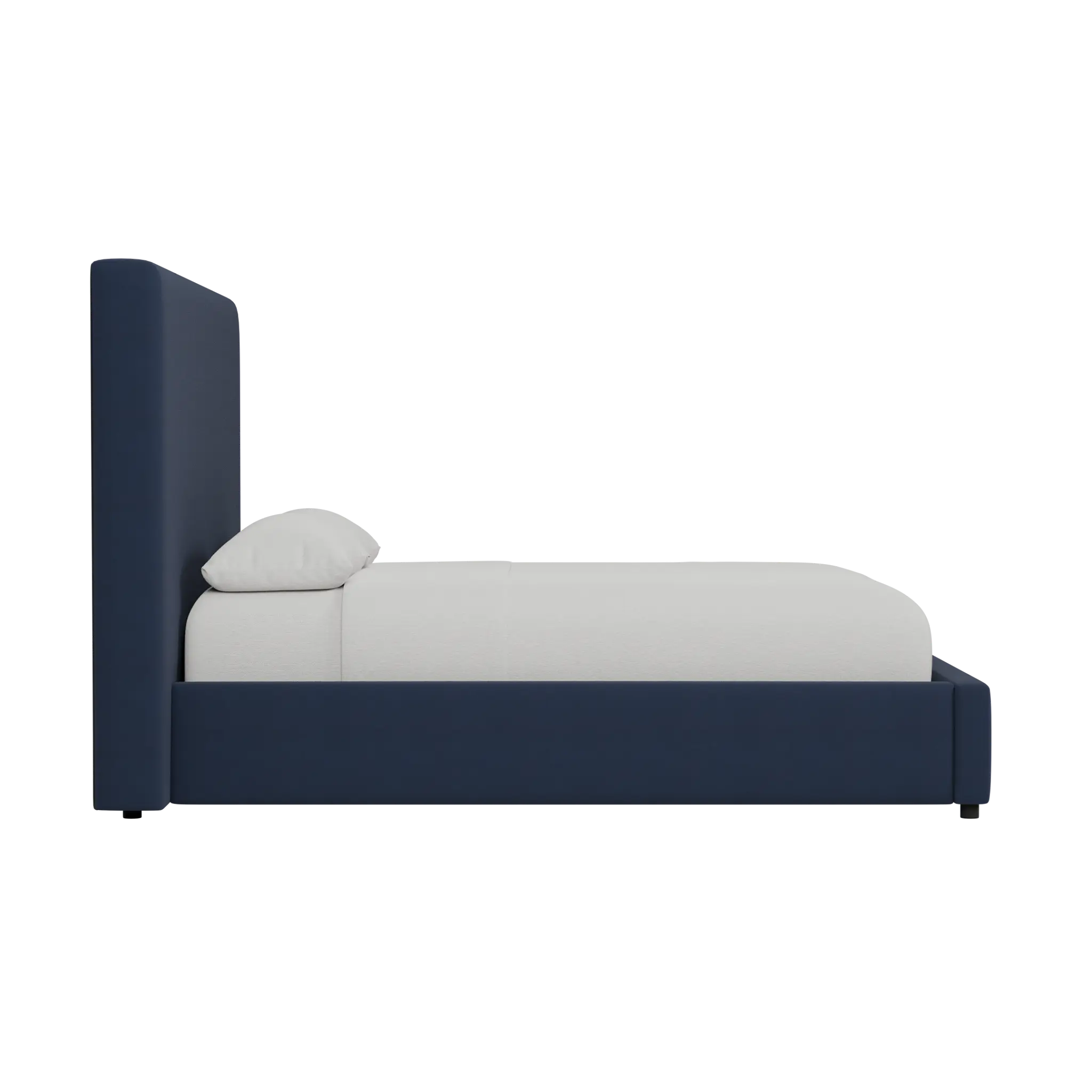 Grayton Joya Dark Blue 54" Upholstered Platform Bed Grayton Joya Dark Blue 54" Upholstered Platform Bed