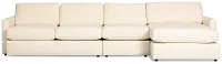 Maxwell Light Beige Fabric Small Right Chaise Sectional