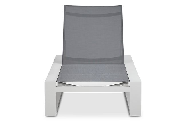 Linear White Aluminum Chaise