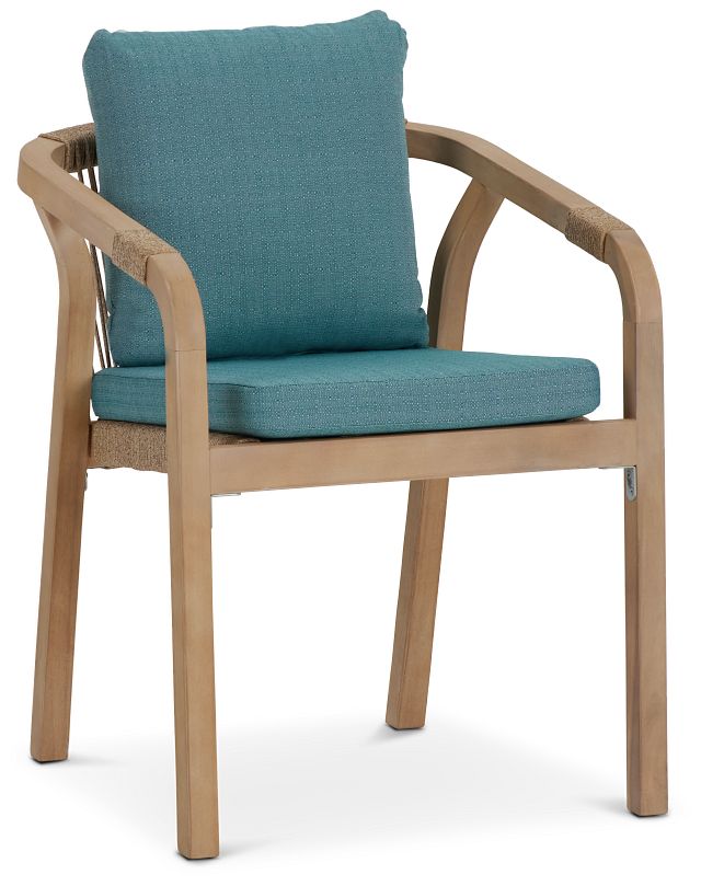 Lucia Teal Cushioned Arm Chair