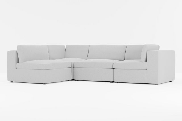 Destin Suave Gray Fabric 4-piece Modular Sectional