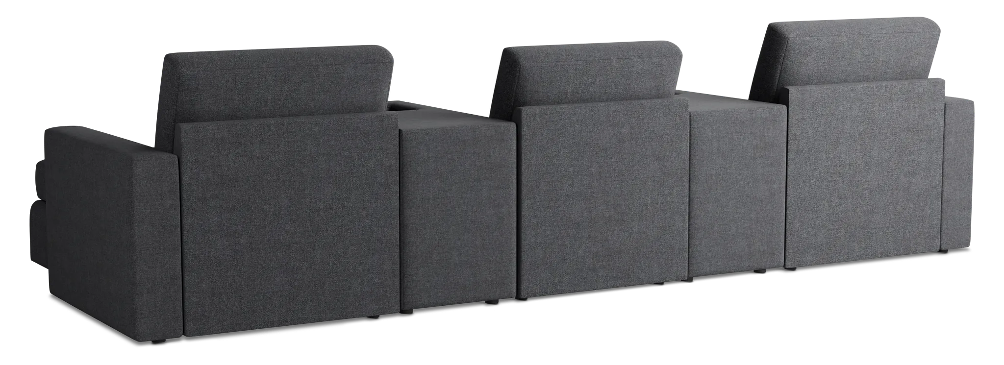 Citymod Dark Gray Fabric 6-piece Home Theater With Media Consoles