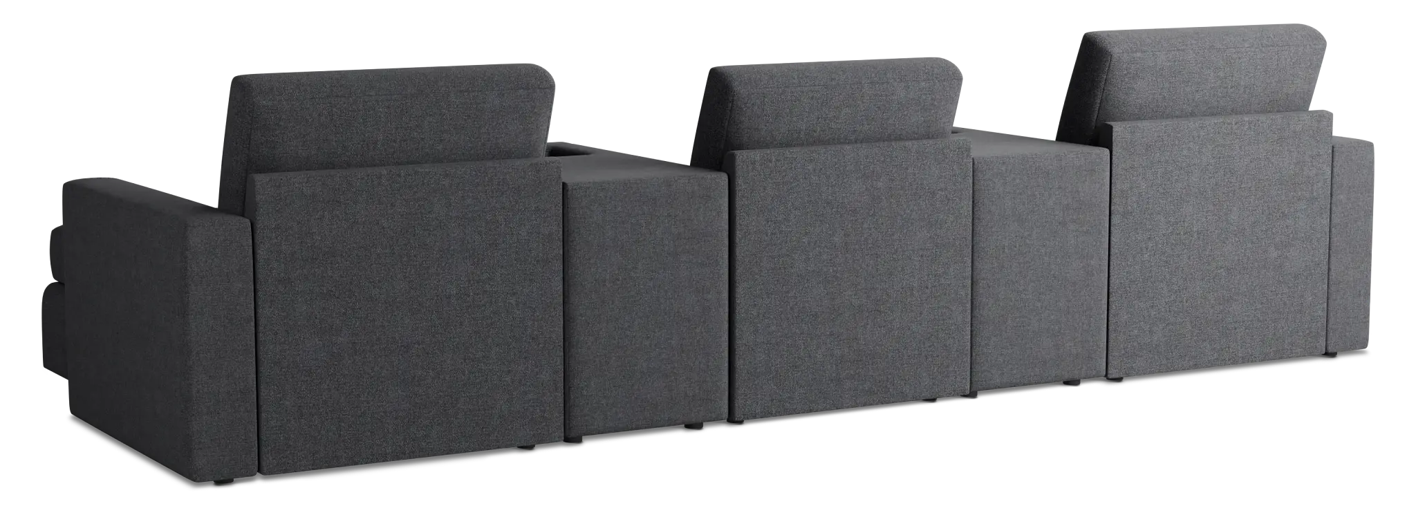 Citymod Dark Gray Fabric 6-piece Home Theater With Media Consoles Citymod Dark Gray Fabric 6-piece Home Theater With Media Consoles