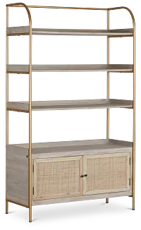 Cane Gold Bookcase
