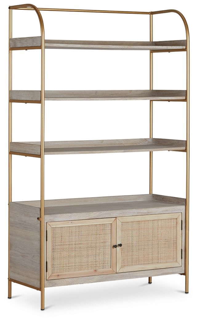 Cane Gold Bookcase