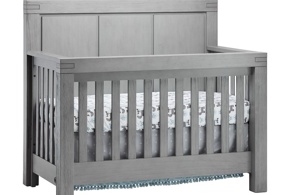 rustic gray crib