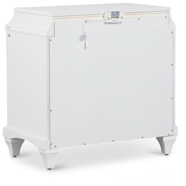 Milan White 2-drawer Nightstand