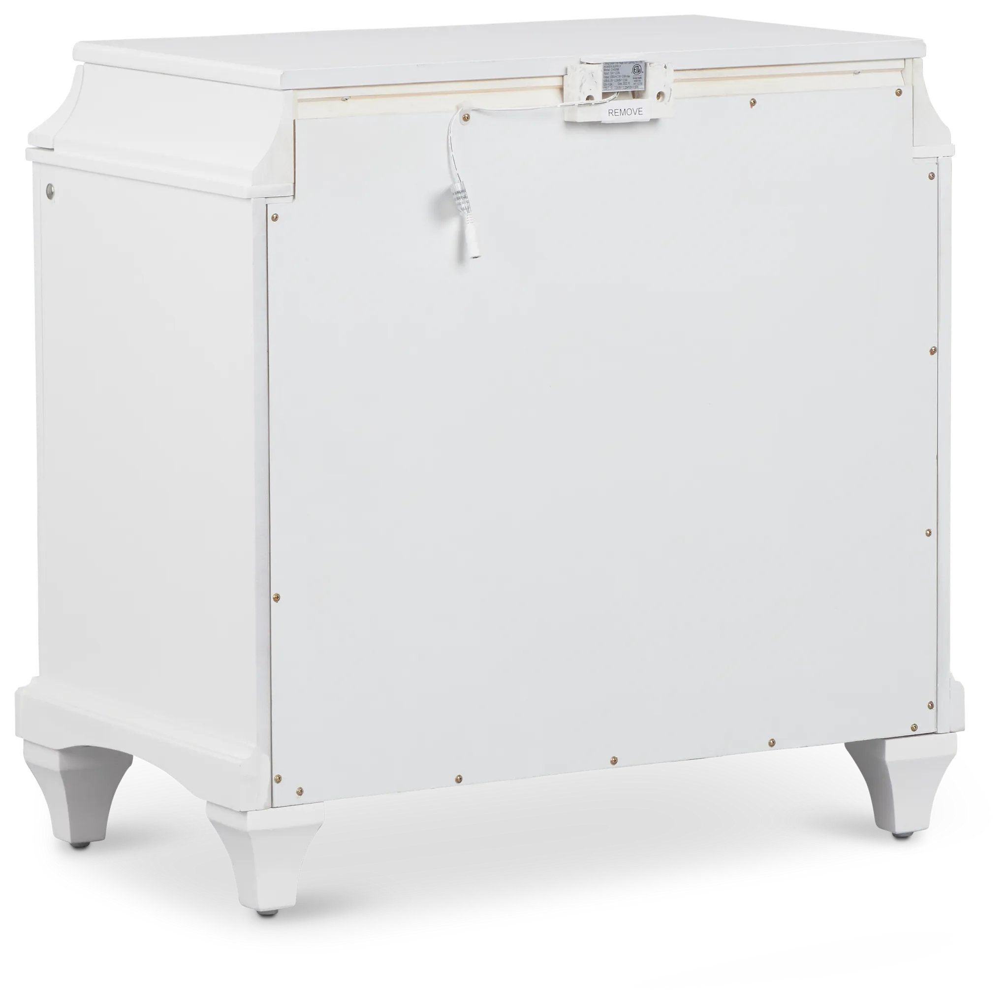 Milan White 2-drawer Nightstand