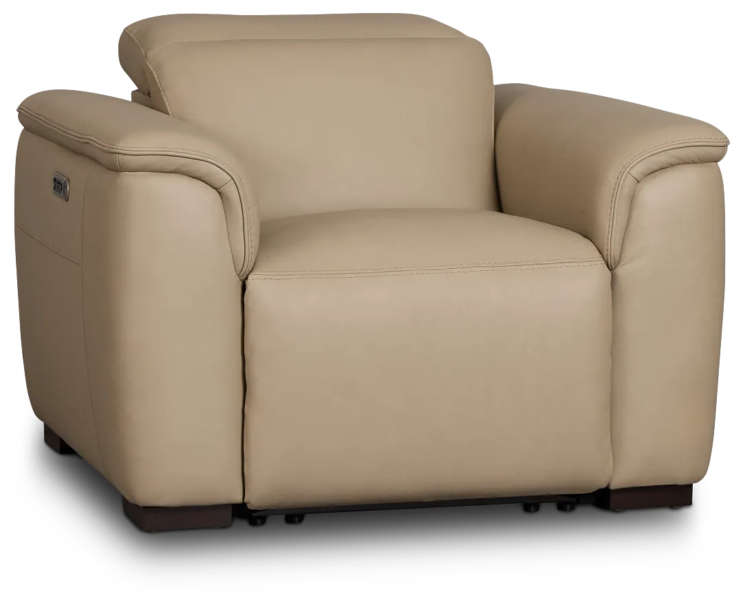 Flexsteel Brodie Taupe Lthr/vinyl Power Recliner