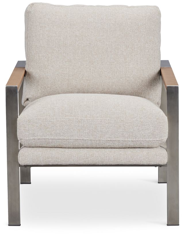 Wyatt Beige Fabric Accent Chair