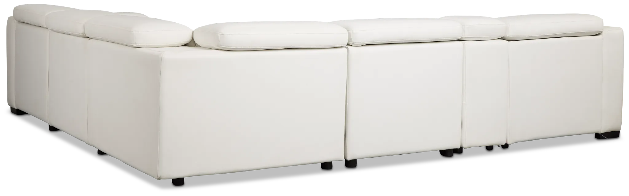 Melody White Storage Small Dual Power Right Chaise Sectional