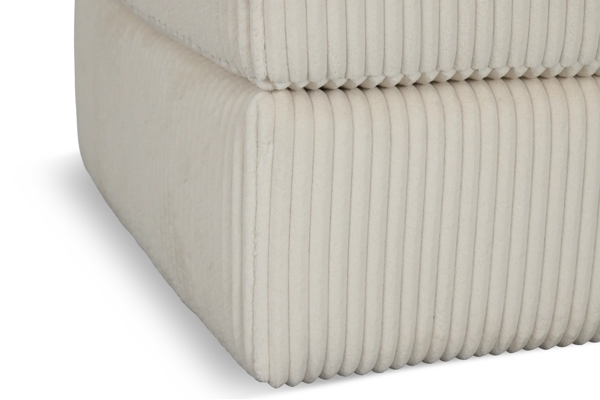 Charlie Ivory Fabric Ottoman Charlie Ivory Fabric Ottoman