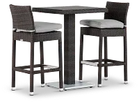 Zen Gray 27" Pub Table & 2 Barstools
