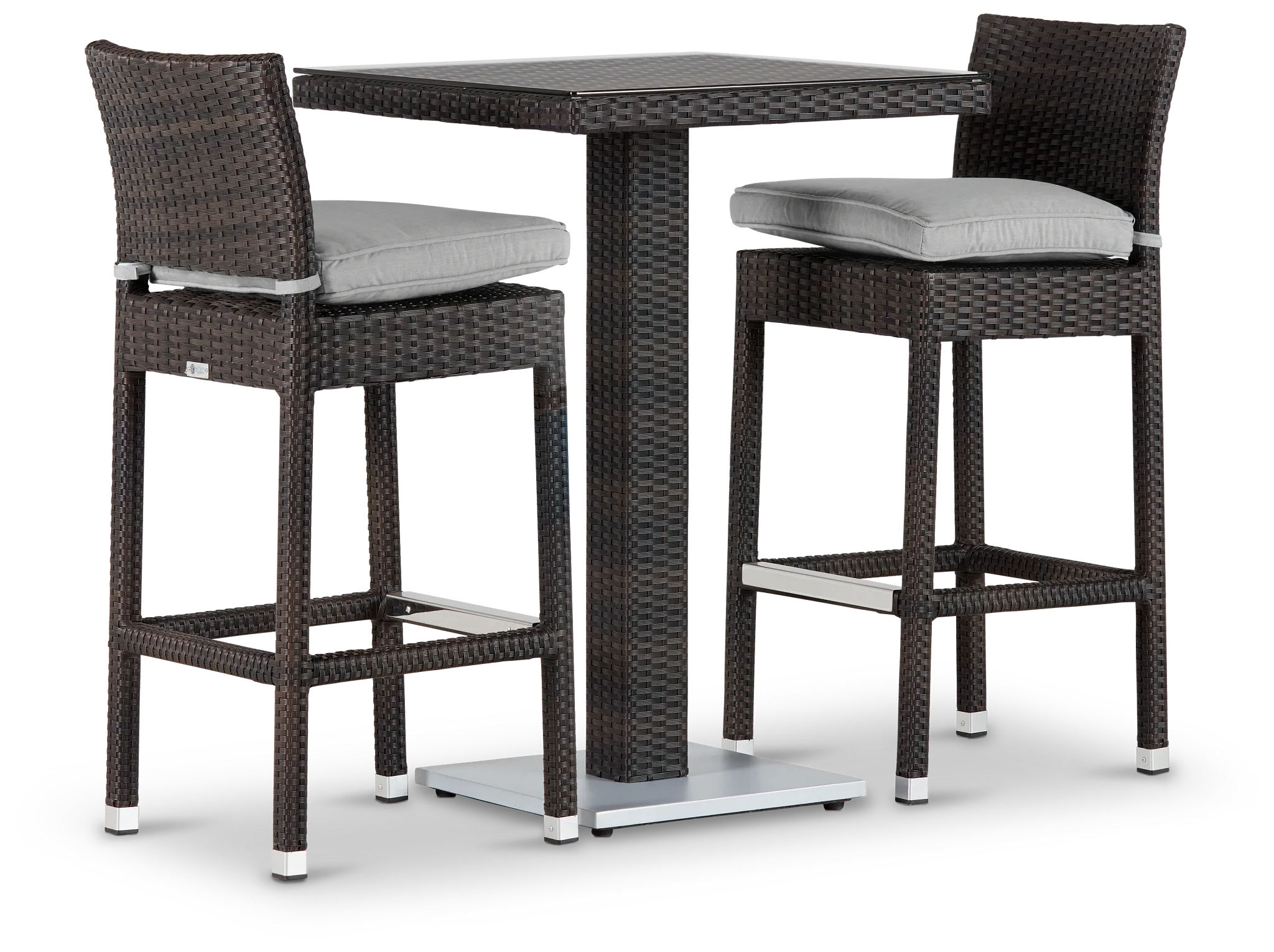 Zen Gray 27" Pub Table & 2 Barstools