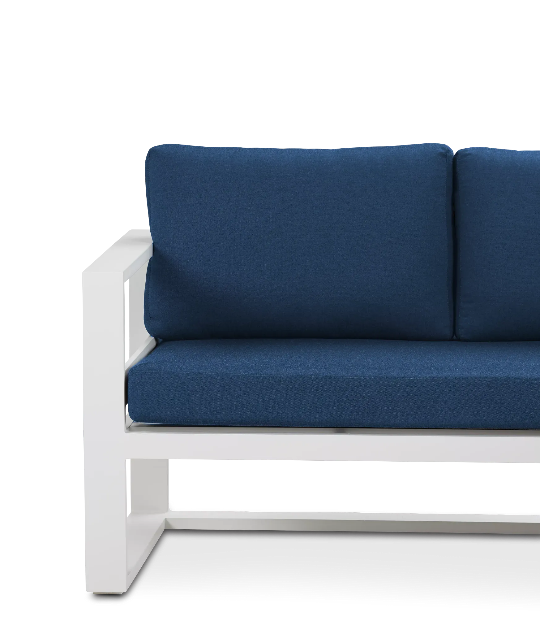 Lisbon Navy Aluminum Small Left Sectional