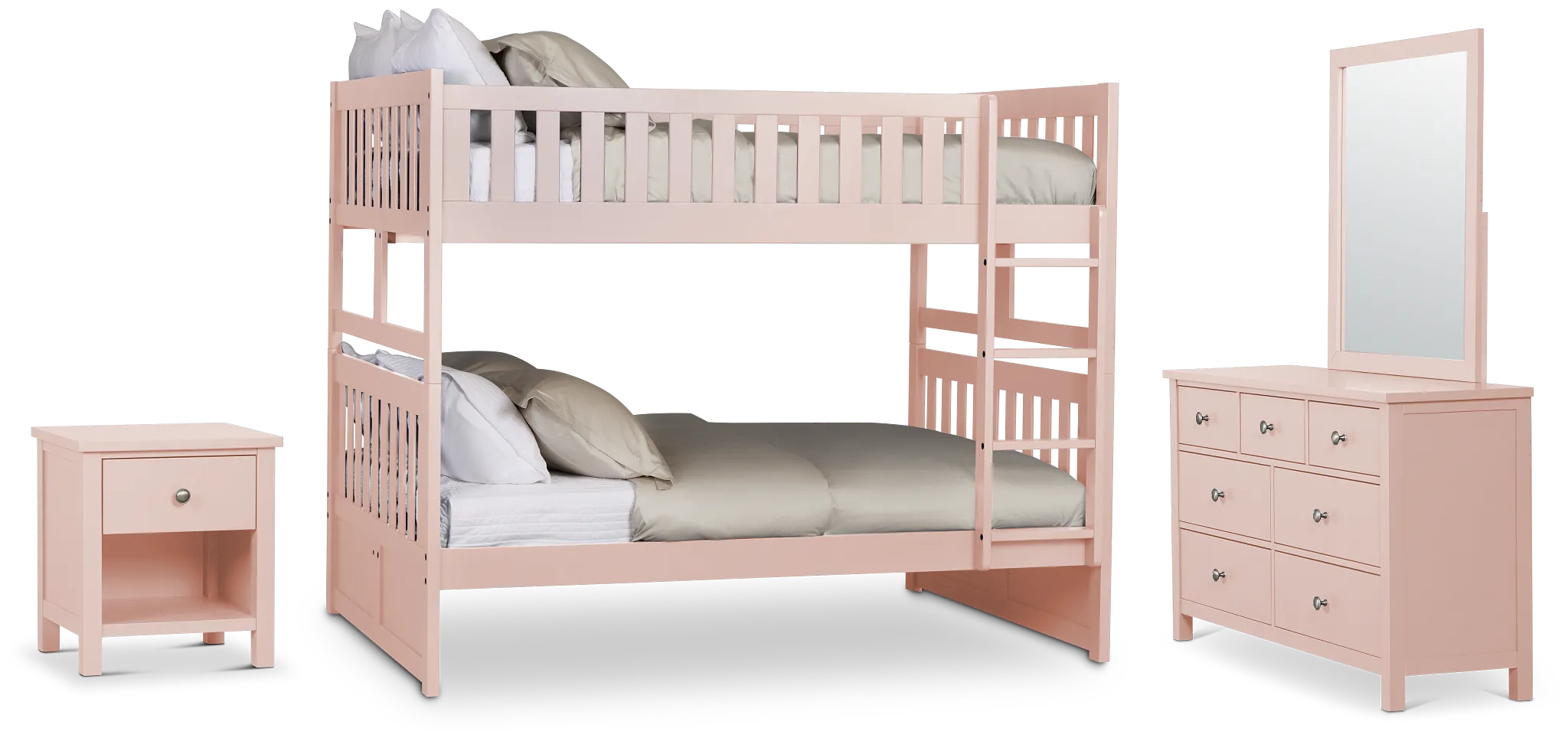 Charleston Pink Bunk Bed Bedroom
