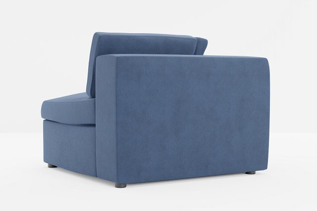 Destin Revenue Dark Blue Fabric Corner Chair