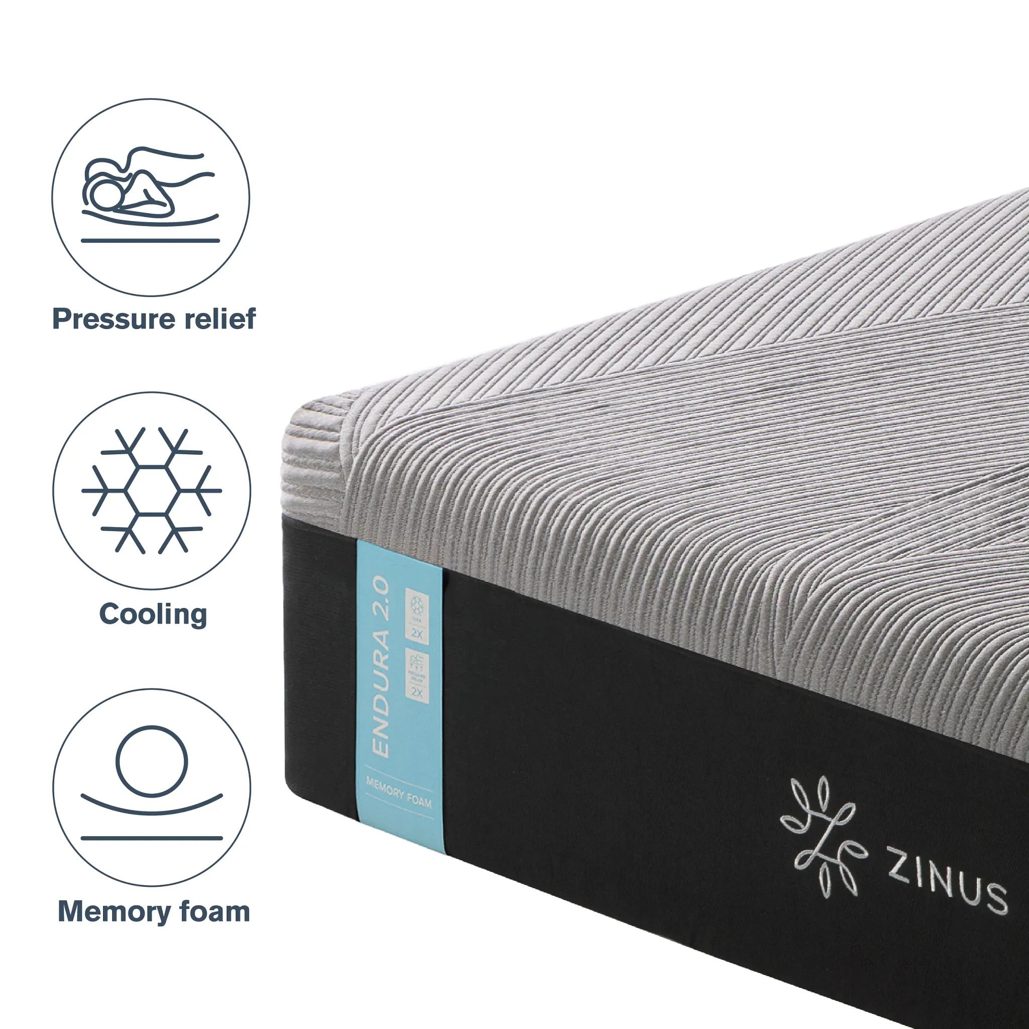 Zinus Endura 2.0 13" Cush Firm Memory Foam Mattress