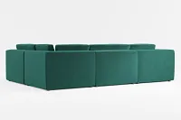 Destin Joya Green Velvet 6-piece Pit Sectional