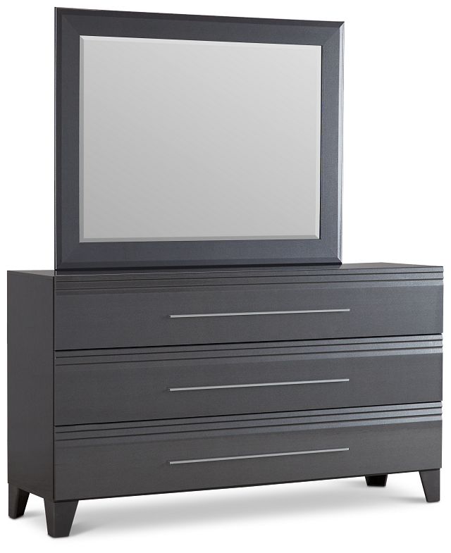Midtown Gray Dresser & Mirror