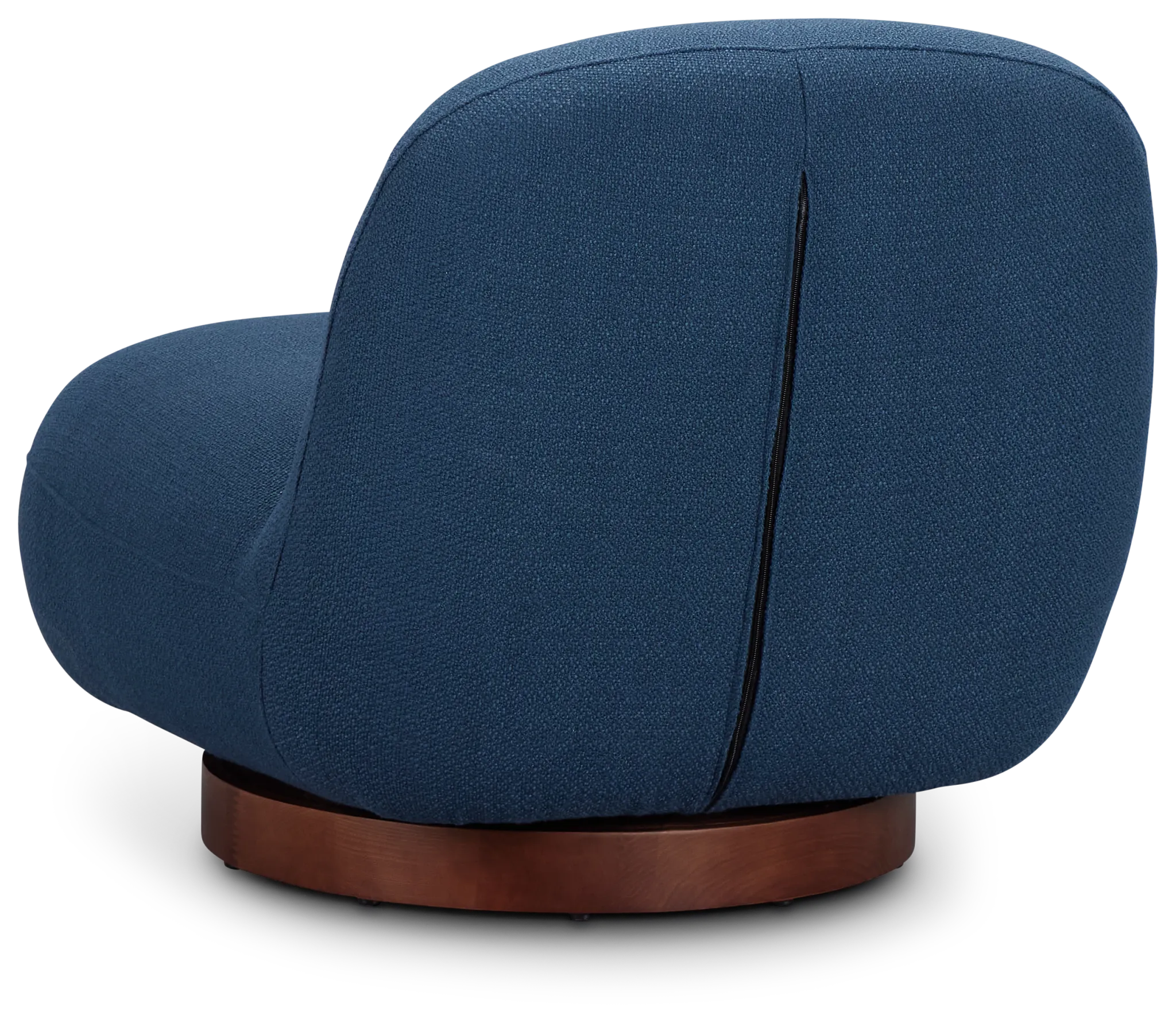 Aaliyah Dark Blue Fabric Swivel Accent Chair
