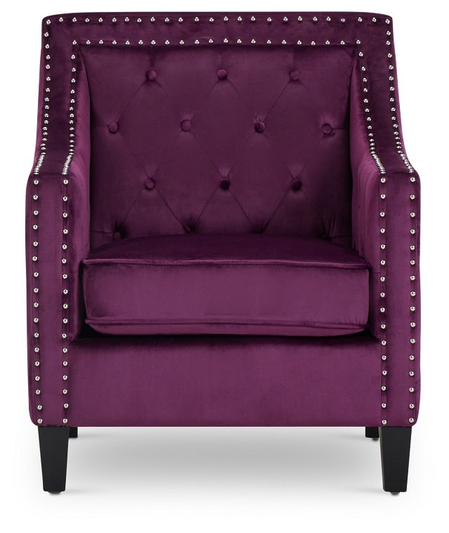 Tiffany Purple Velvet Accent Chair (2)