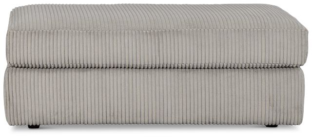 Charlie Gray Fabric Ottoman