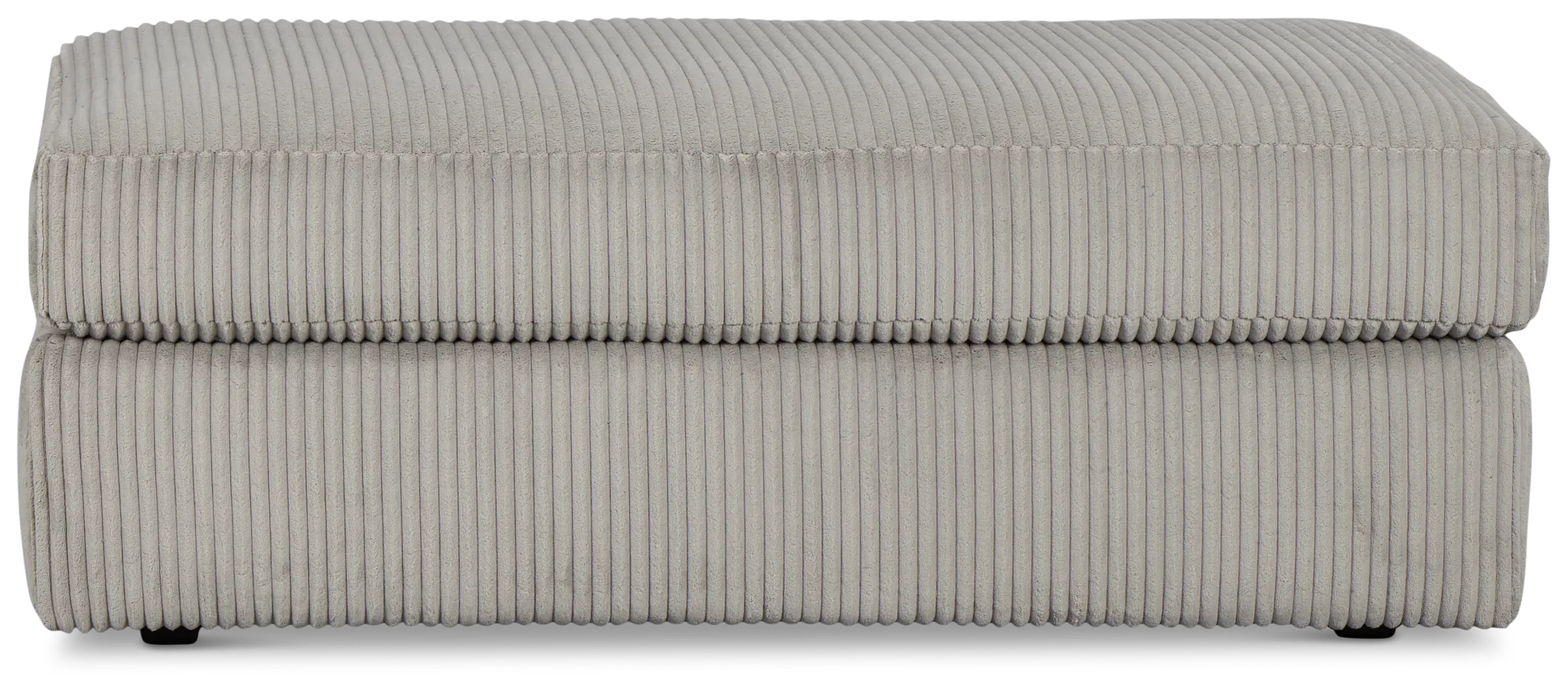 Charlie Gray Fabric Ottoman