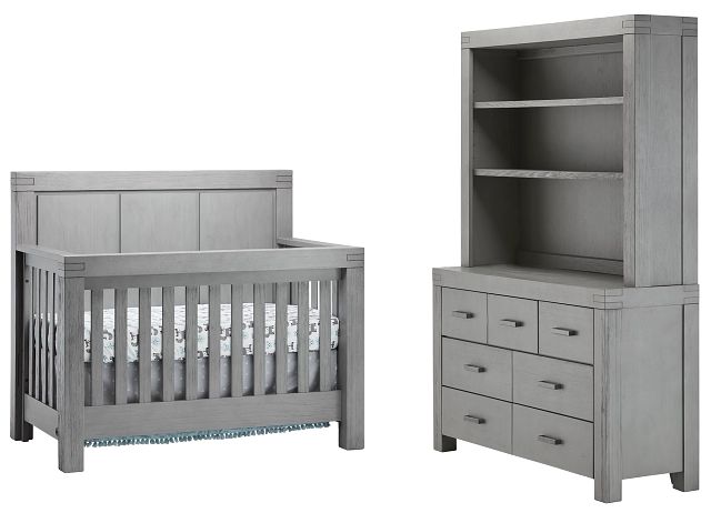 Piermont Gray Large Crib Bedroom