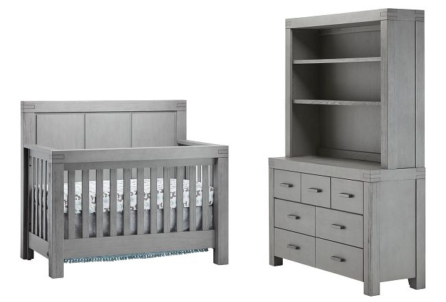 Piermont Gray Large Crib Bedroom