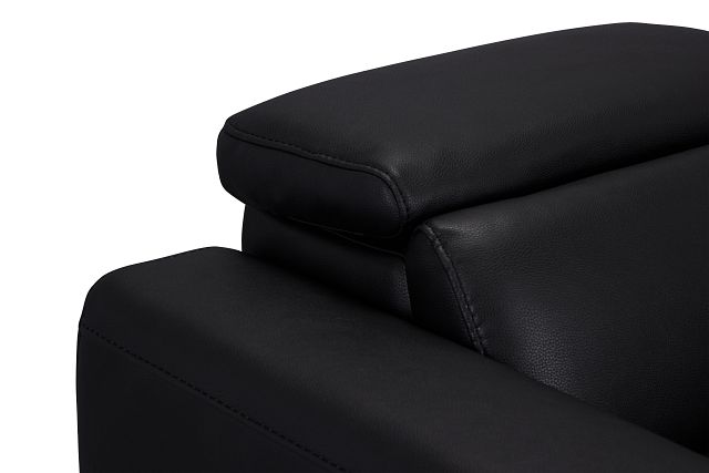 Lombardy Black Micro Power Recliner