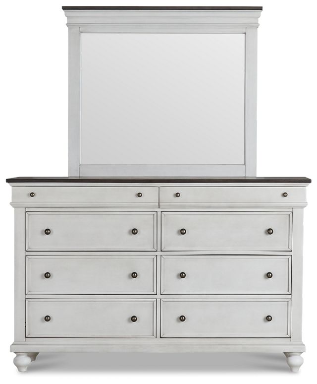 Grand Bay Two-tone Wood Dresser & Mirror